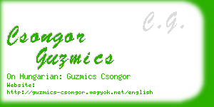 csongor guzmics business card